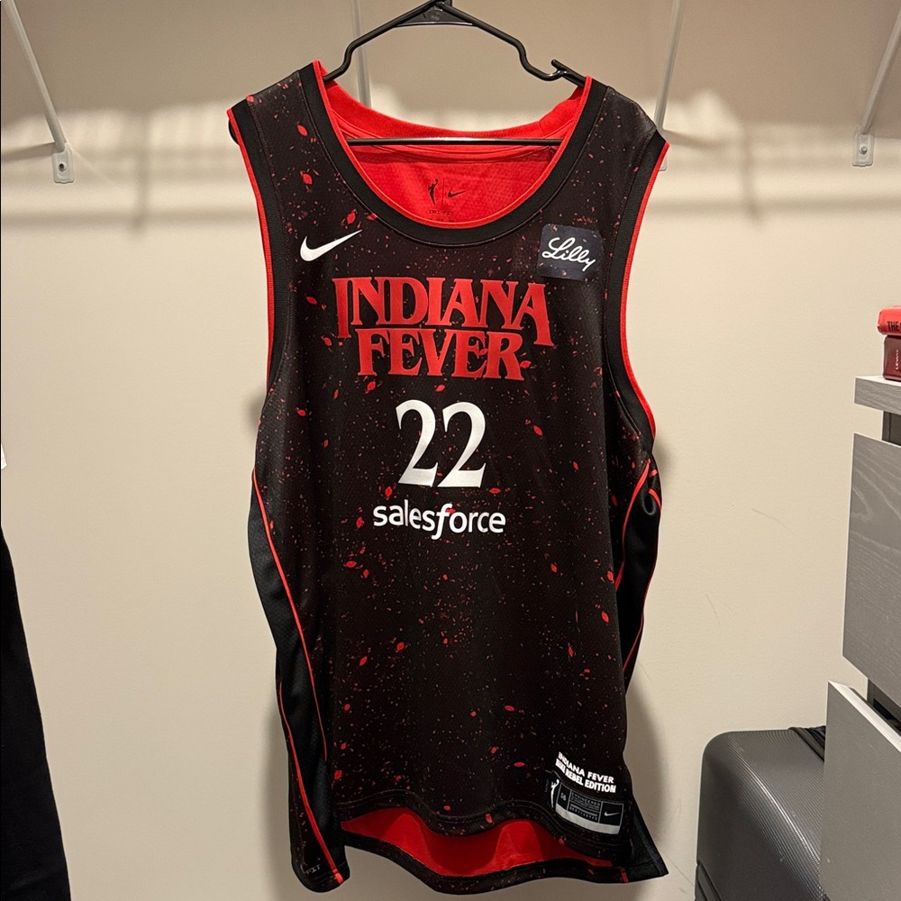 Adult Indiana Fever #22 Caitlin Clark Stranger Things Rebel Swingman Jersey 2XL